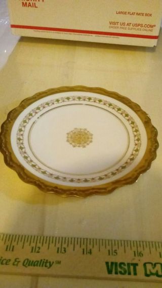 Antique Blakeman & Henderson Limoges France Porcelain Plate Gold Gilding 9.  5” 4