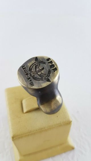 Ancient.  LEGIO XVIII SPQR Bronze Ring - Vintage - Antique ROMAN - BRONZE - RARE 2