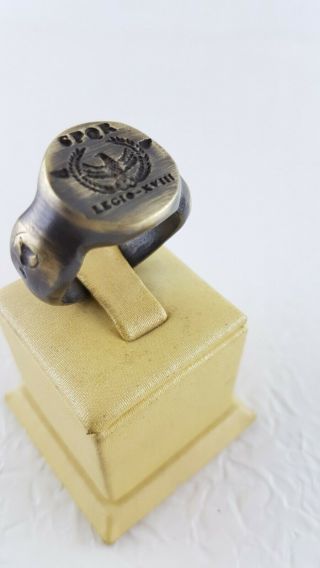 Ancient.  LEGIO XVIII SPQR Bronze Ring - Vintage - Antique ROMAN - BRONZE - RARE 3