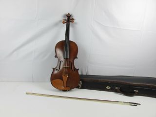 Vintage Old Fine French Violin Labelled Paul Bailly Paris 1901 W/ Schroetter Bow