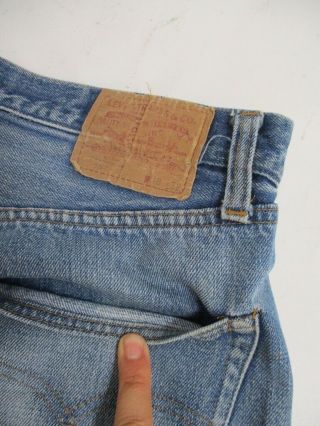 Vintage Levi ' s 501 Single Stitch Redline Selvedge Jeans Tag Size 38 X 32 10
