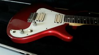 Vintage Kawai Aquarius Electric Guitar 1980s Candy Apple Red Matsumoku Japan
