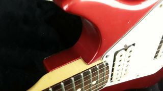 VINTAGE Kawai AQUARIUS Electric Guitar 1980s CANDY APPLE RED matsumoku japan 5