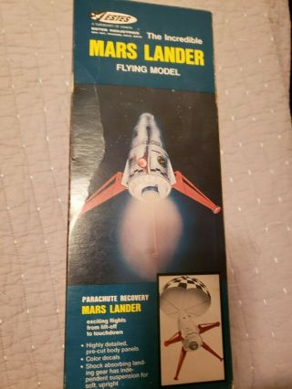 Vintage Unbuilt Estes Mars Lander Vintage Scale Model Flying Rocket 1969