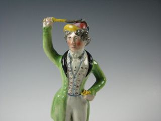 Antique Early 19th Century Pearlware Glaze Staffordshire Figurine of a Jockey 2