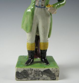 Antique Early 19th Century Pearlware Glaze Staffordshire Figurine of a Jockey 3