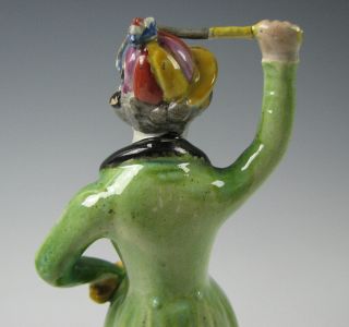 Antique Early 19th Century Pearlware Glaze Staffordshire Figurine of a Jockey 6