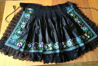 Slovak Folk Antique Ethnic Handmade Traditional Skirt - Kroj Piestany Area 1940