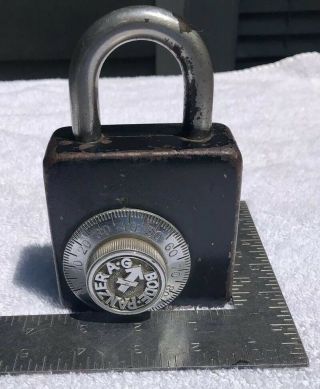 Vintage 1930’s Bode Panzer A.  G Padlock Combination Lock Antique