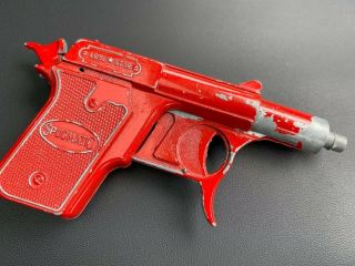 Vintage Lonestar Spudmatic Red Diecast Metal Toy Gun.