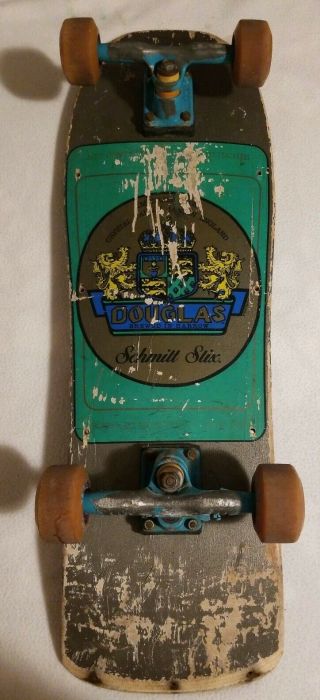 Vintage Skateboard Og Steve Douglas Schmitt Stix Brewed In Harrow Deck 1980 