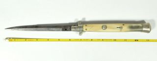Vintage Latama 13 " Pick Lock Knife Italy Dagger Stiletto Blade Brazilian Horn