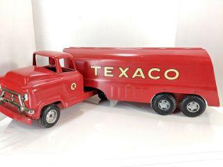 Vintage Buddy L Texaco Gmc Red Gas Tanker Truck