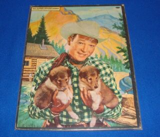 Vintage Roy Rogers 11 1/2 " X 14 1/2 " Tray Puzzle From Whitman 1952