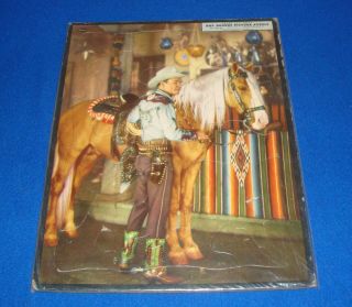 Vintage Roy Rogers & Trigger 11 1/2 " X 14 1/2 " Tray Puzzle From Whitman 1953