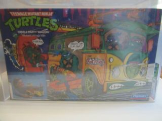 Vintage Playmates 1989 Teenage Mutant Ninja Turtles Party Wagon Afa 80 - Tmnt -