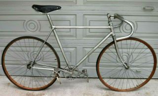 Vintage Pierce Professional Racer Track Bike Nickel - Steel Tubing Model Pks - Bsa