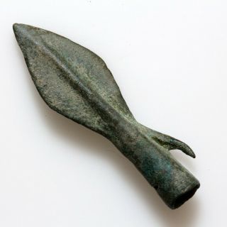 Rare - Alexander The Great Military Bronze Hooked Arrowhead Circa 300 Bc