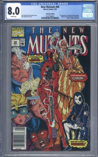 Mutants 98 Vol 1 Cgc 8.  0 Australian $1.  50 Variant Extremely Rare Deadpool
