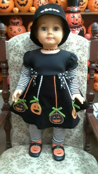 Vintage Ideal Saucy Walker Doll 28 " With Halloween Outfit