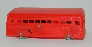 VINTAGE RARE NOSCO BUS GREYHOUND WIND UP TOY CAR MADE IN MEXICO 50 ' s. 3