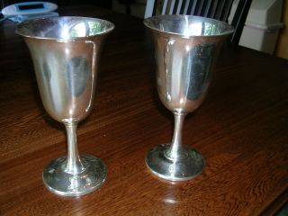 2 Sterling SilverTall Goblets Wallace 14 2