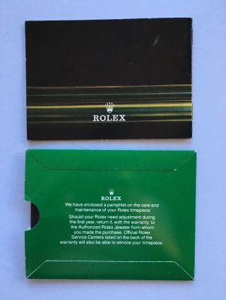 VINTAGE RARE 1980 ROLEX DAY DATE 18038 BOOKLET,  SLEEVE 4