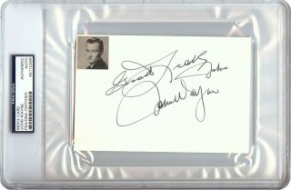 John Wayne Signed Autographed 4x6 Index Card The Duke Vintage Auto Psa/dna