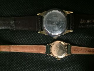 Vintage Universal Geneve Watch Set.  Gold Plated Men’s,  18k Solid Rose Ladies’. 2