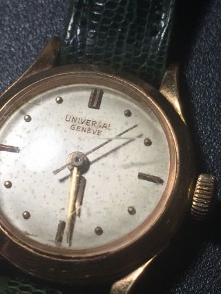 Vintage Universal Geneve Watch Set.  Gold Plated Men’s,  18k Solid Rose Ladies’. 9