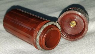 WWII Antique Match Holder/Compass Combo/Vintage Bakelite 2pc Tube/Armed Forces 3