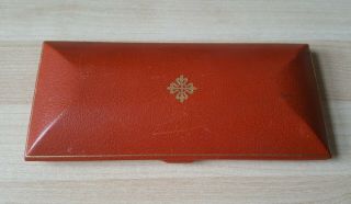 Vintage 1970 ' s Red Leatherette Patek Philippe Wrist Watch Box 2