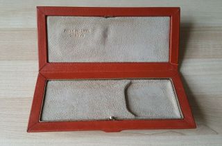 Vintage 1970 ' s Red Leatherette Patek Philippe Wrist Watch Box 5