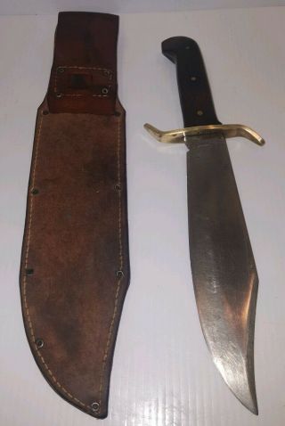 Vintage Western Bowie knife and sheath.  Pre w49.  Boulder,  Colorado Vietnam era 2