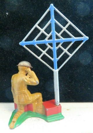 Vintage Barclay Lead Toy Soldier Wireless Operator B - 147 Paint 3