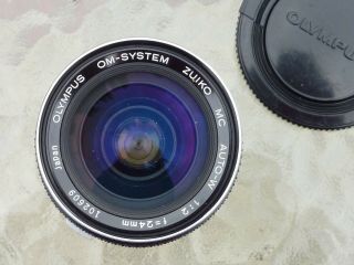 Vintage Olympus OM - System Zuiko MC Auto - W 24mm f: 2.  0 wide - angle lens 6