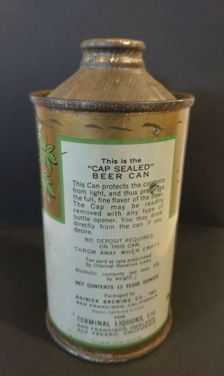 Salute Lager Beer Cone Top Beer Can - Rare 2