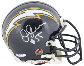 Chargers Junior Seau " 55 " Signed Vintage Authentic Mini Helmet Bas H82705
