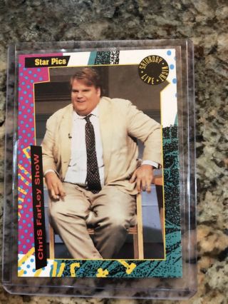 Chris Farley Hand Signed Star Pics Authenticated SNL Trading Card VERY RARE 5