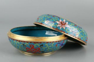 Chinese Exquisite Handmade Copper Cloisonne Box