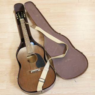 1964 Vintage Gibson Lgo Acoustic Guitar And Chipboard Case,  Brown