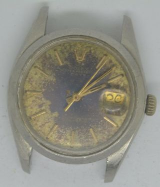 Vtg Rolex Date Steel Watch.  Ref: 1500,  Cal: 1570.  For Repairs