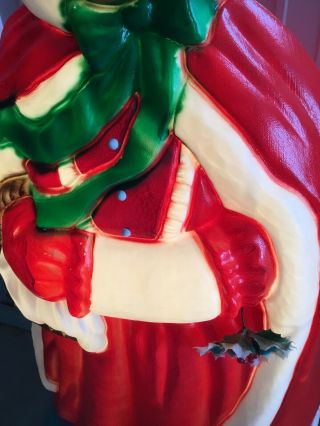 African American Black Mrs Santa Claus christmas yard art Blow Mold RARE VINTAGE 5