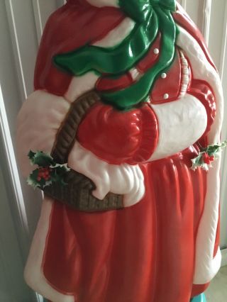 African American Black Mrs Santa Claus christmas yard art Blow Mold RARE VINTAGE 6