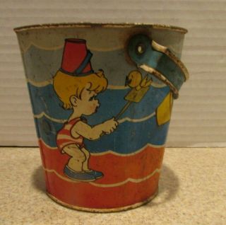 Oh.  Io Art Sand Pail - 176 - Approx 4.  25 " Tall - Beach Shore Images