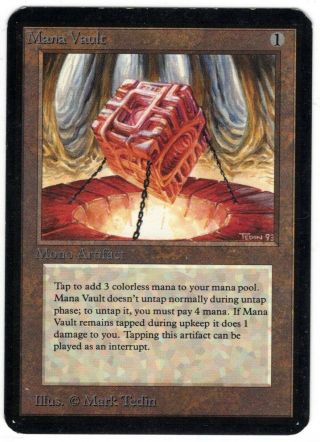 Mtg Magic The Gathering Mana Vault Alpha Sp Vintage Old School