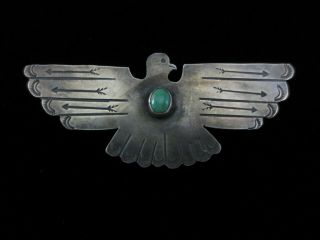Antique Navajo Thunderbird Manta Pin 2