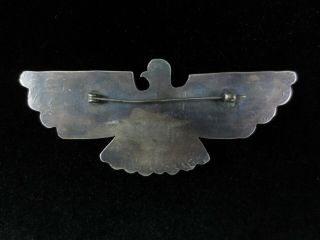 Antique Navajo Thunderbird Manta Pin 3