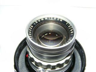 Vintage Leica Leitz Wetzlar F2 Summicron 1:2 50mm Lens For Leica M3 Camera