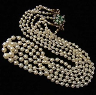 Vintage (1972) Triple Strand Cultured Sea Pearl Necklace